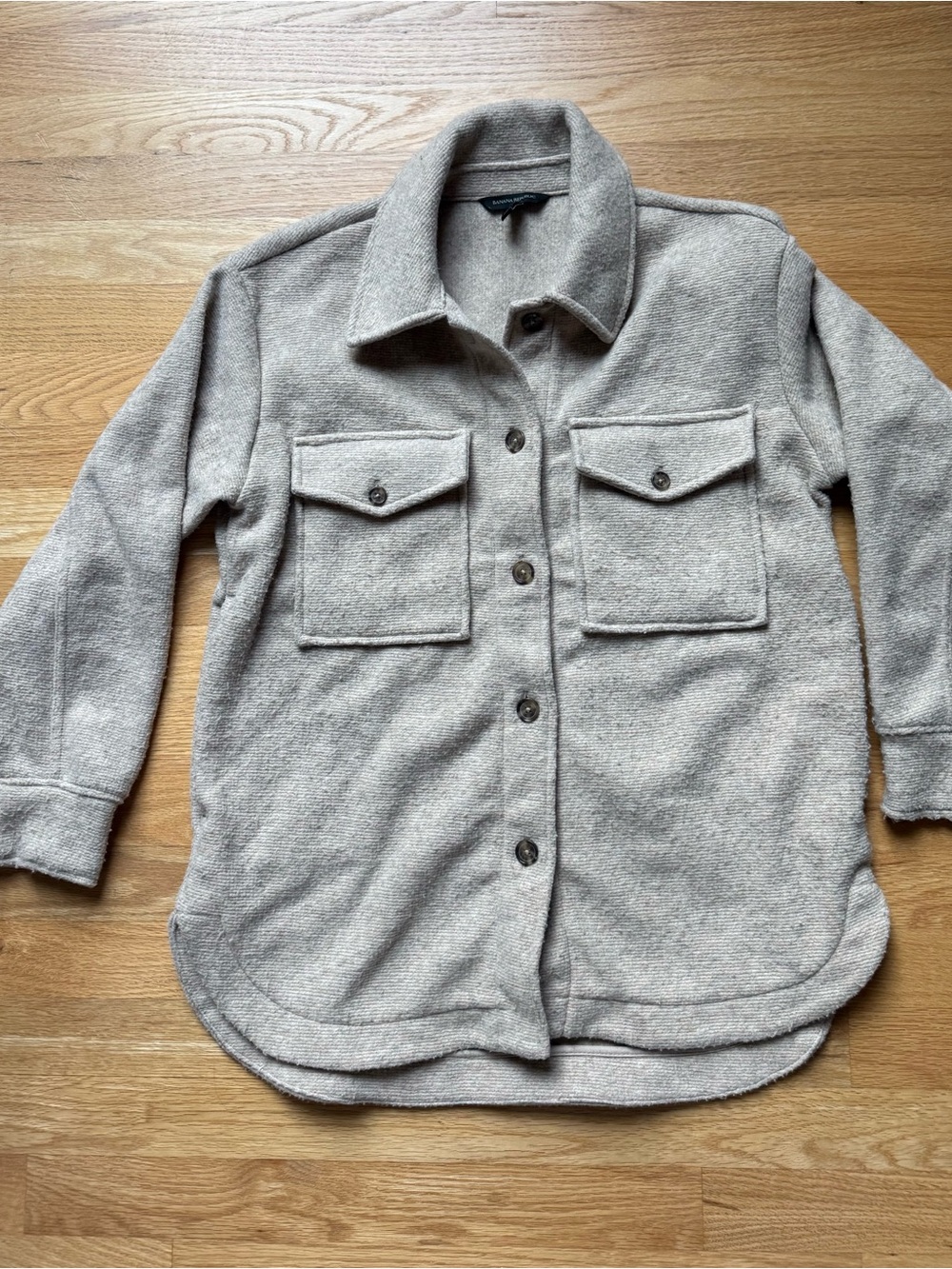 Banana Republic Beige Petite XS Button-Up Jacket